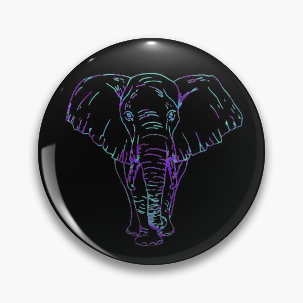 Item preview, Abstract Blue and Purple Elephant designed and sold by HandsoffMyWorks.