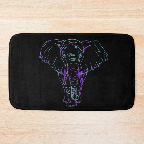 Item preview, Abstract Blue and Purple Elephant designed and sold by HandsoffMyWorks.