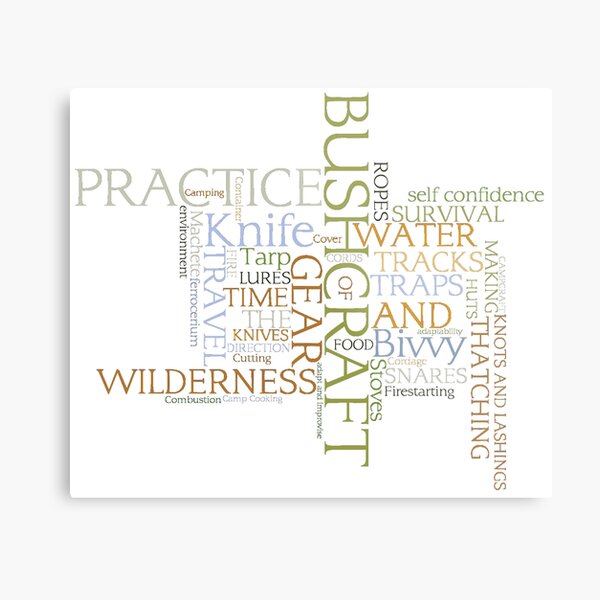 Bushcraft - Word art Metal Print