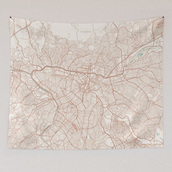 Item preview, São Paulo, Brazil Map (Theme 2) designed and sold by Mapnify.