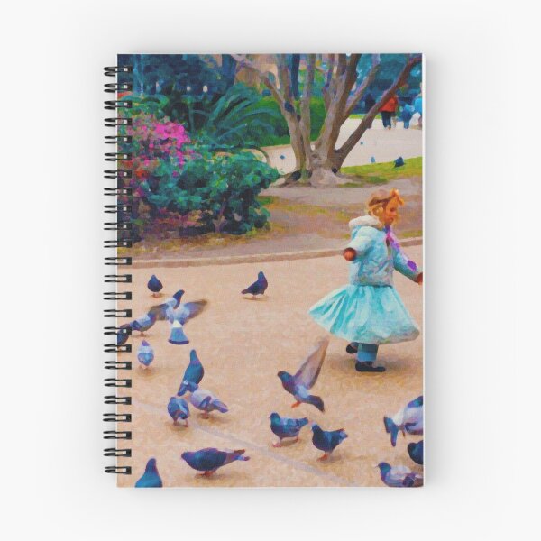 Item preview, Girl Dancing With Pigeons designed and sold by May Finch.