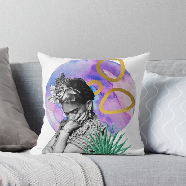 Artikelvorschau, Frida Kahlo, Blumen und Mond Aquarell, Farbe, schwarz und weiß entworfen und verkauft von Adriana C (All about Frida).