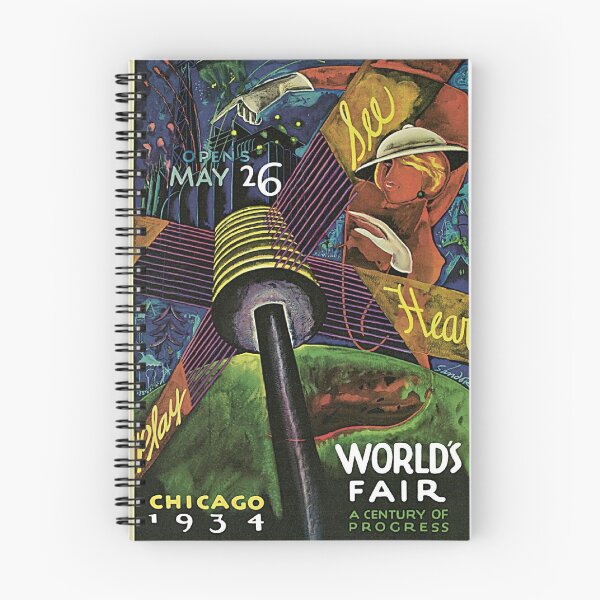 Item preview, Vintage 1934 World's Fair Poster designed and sold by elizdesigns.