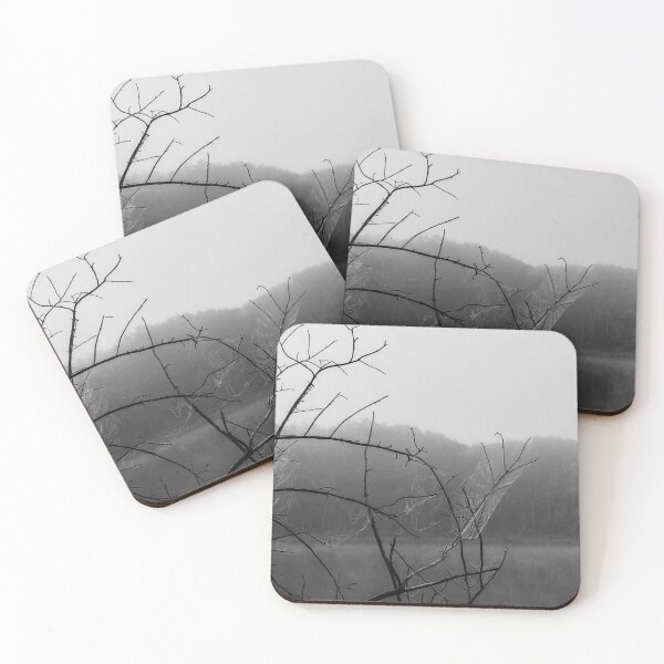 Item preview, Creepy Morning Misty Spiderwebs Black and White designed and sold by Zurickdesigns.