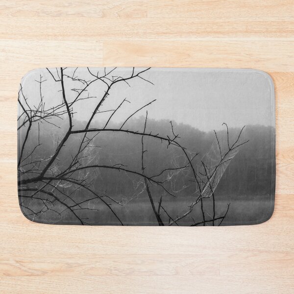 Item preview, Creepy Morning Misty Spiderwebs Black and White designed and sold by Zurickdesigns.