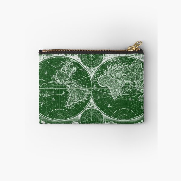 Item preview, World Map (1730) Green & White designed and sold by BravuraMedia.