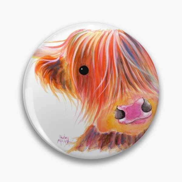 Item preview, Scottish Highland Cow PRiNT ' SWEET SATSUMA ' by Shirley MacArthur designed and sold by Shirley MacArthur Art.