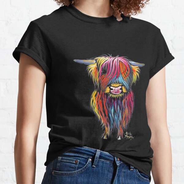 Scottish Hairy Highland Cow ' BRAVEHEART ' by Shirley MacArthur Classic T-Shirt