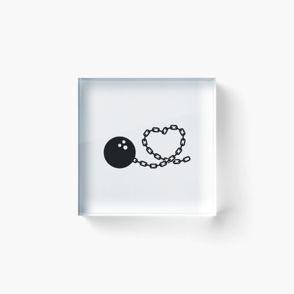 Item preview, Bowling ball on chain in heart shape designed and sold by 22ndbrand.