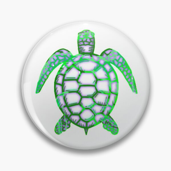 Item preview, Green and Purple Abstract Turtle designed and sold by HandsoffMyWorks.
