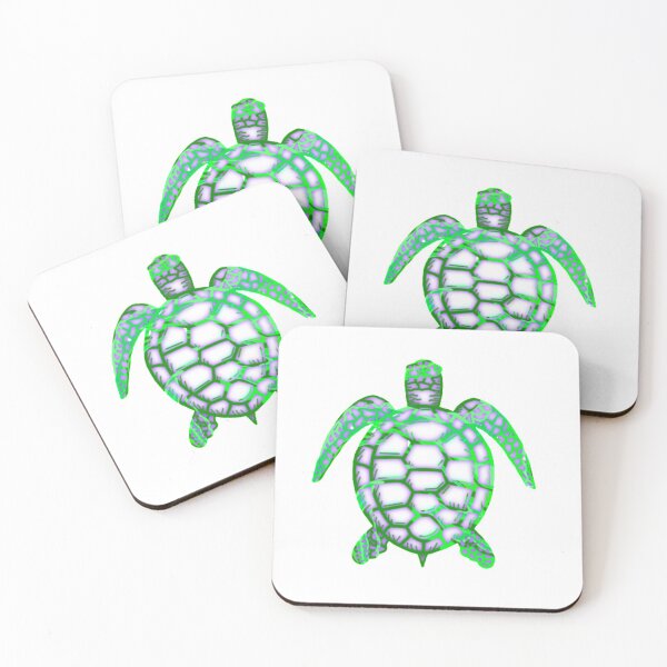 Item preview, Green and Purple Abstract Turtle designed and sold by HandsoffMyWorks.