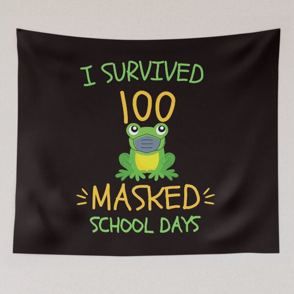 Item preview, I Survived 100 Masked School Days - frog lover designed and sold by YourgiftShop.