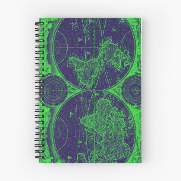 Item preview, World Map (1730) Dark Blue & Green designed and sold by BravuraMedia.