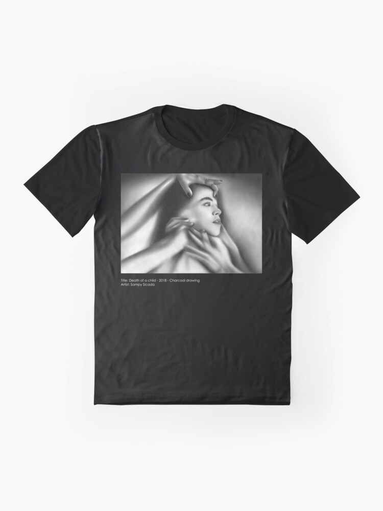 Alternate view of Death of a child (Charcoal drawing) Graphic T-Shirt