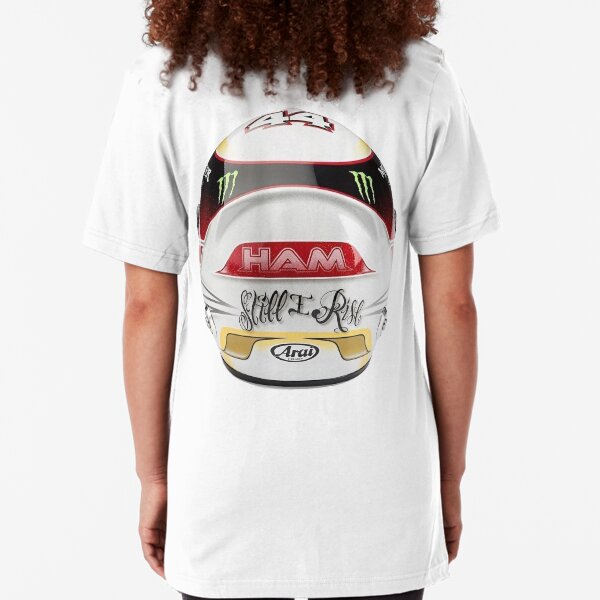 lewis Hamilton helmet rear Slim Fit T-Shirt