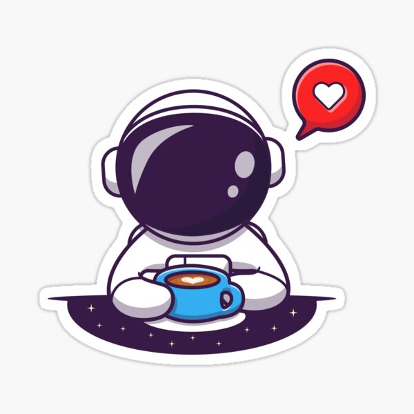 Artikel-Vorschau von Netter Astronaut, der Kaffee trinkt, designt und verkauft von YousfiYs.