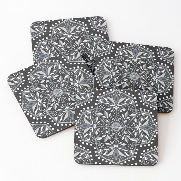 Item preview, Black and White Geometric Flower Mandala designed and sold by Carolina Diaz.