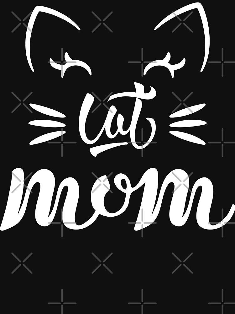 Cat mom cat mommy (white) by MickyDeeTees