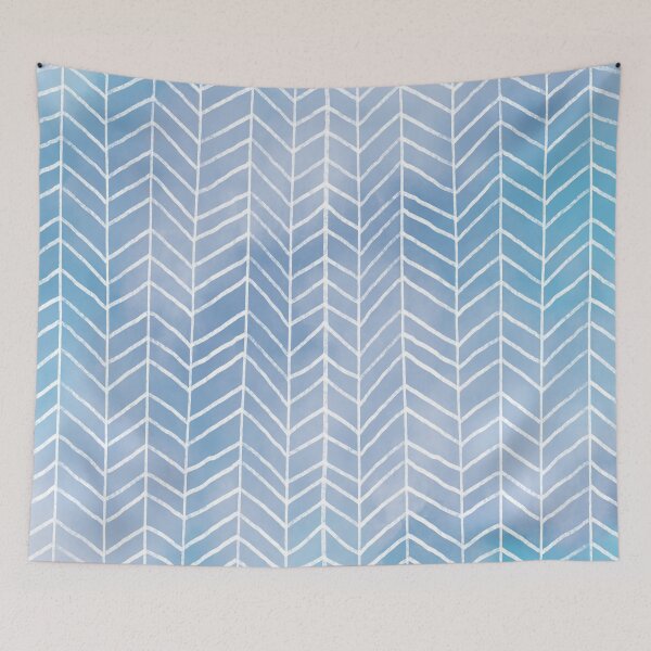 Item preview, Blue Watercolor Herringbone Pattern (blue/white) designed and sold by Design Minds Boutique.
