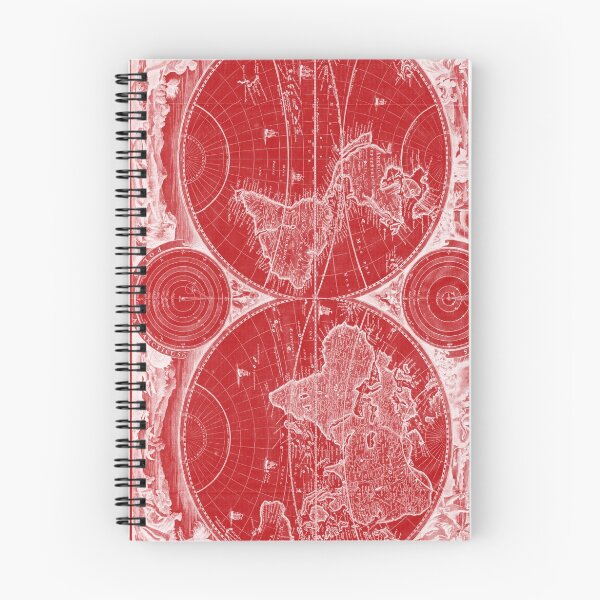 Item preview, World Map (1730) Red & White designed and sold by BravuraMedia.