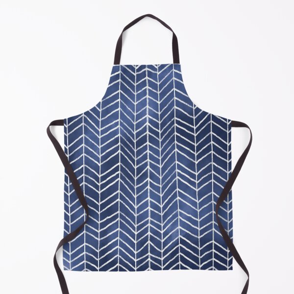 Item preview, Navy Blue Watercolor Herringbone Pattern (navy blue/white) designed and sold by Design Minds Boutique.