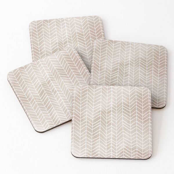 Item preview, Tan Watercolor Herringbone Pattern (tan/white) designed and sold by Design Minds Boutique.