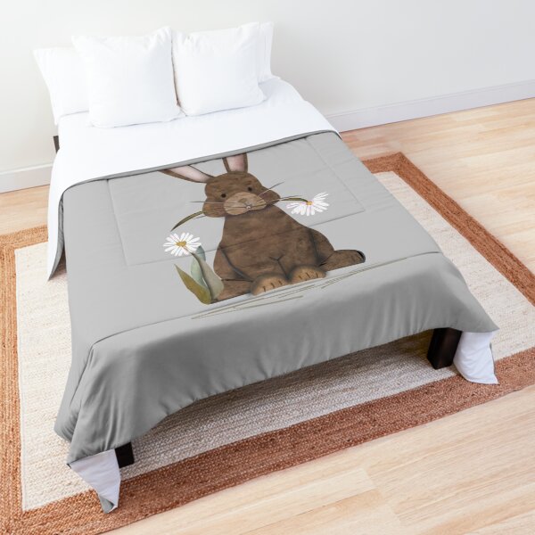 Adorable Watercolor Rabbit says I love you - cute Comforter