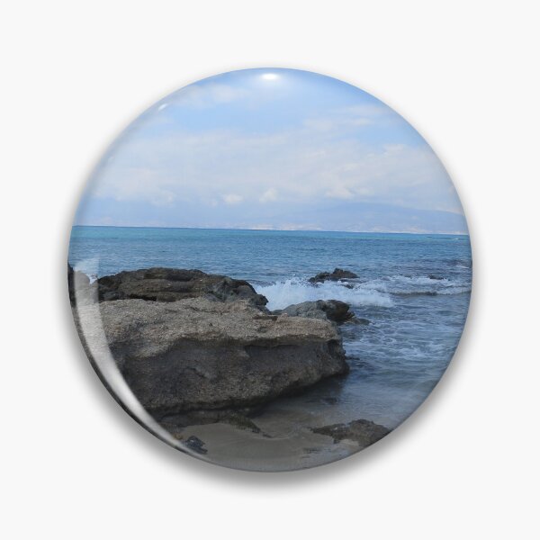 Item preview, A beautiful rocky Beach in the island of Crete in Greece, summer time at the Greek seaside designed and sold by briliantbg.