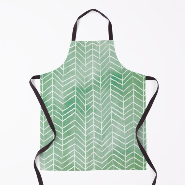 Item preview, Green Watercolor Herringbone Pattern (green/white) designed and sold by Design Minds Boutique.