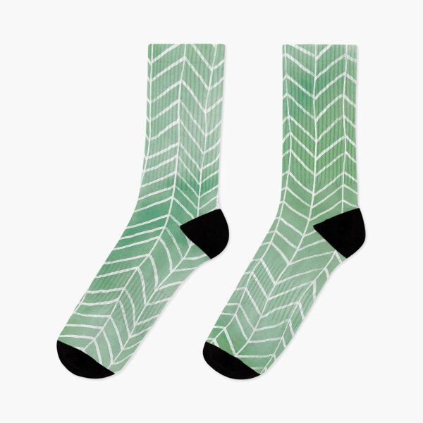Item preview, Green Watercolor Herringbone Pattern (green/white) designed and sold by Design Minds Boutique.