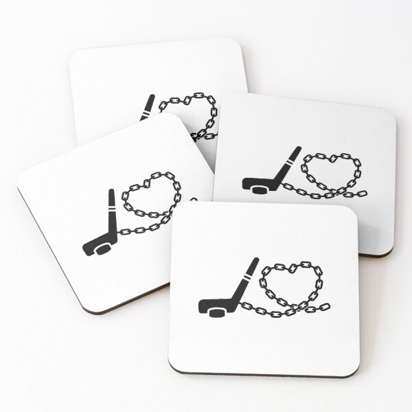 Item preview, Ice hockey stick on chain in heart shape designed and sold by 22ndbrand.