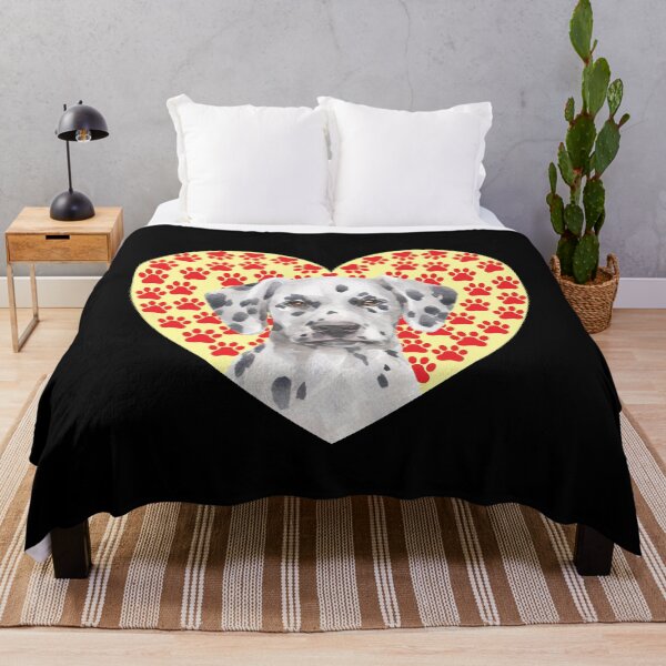 Aperçu de l'œuvre mignon visage dalmatien art coeur patte cadeaux saint valentin créée et vendue par alaechamlal.