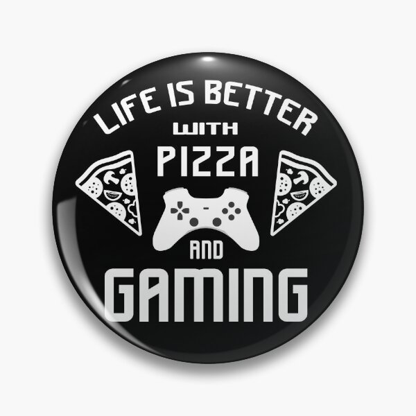 Item preview, Life is Better With Pizza and Gaming (white) designed and sold by Marzuqi Che Rose.