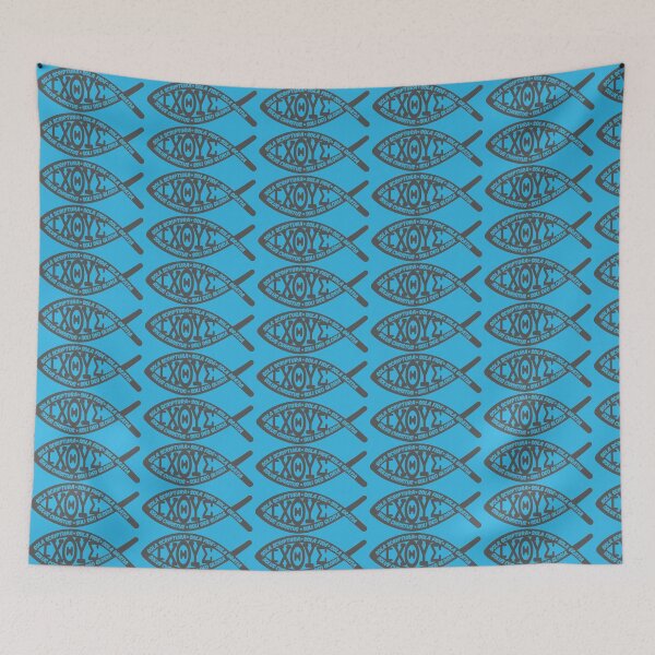 Item preview, Ichthys (Ichthus) fish and the 5 Solas designed and sold by Solus Christus.