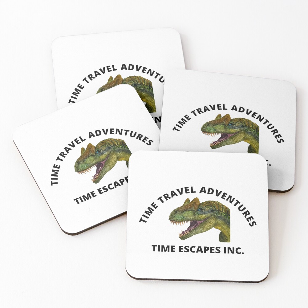 Time Travel Adventures. Time Escapes INC. Coasters (Set of 4)