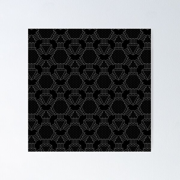 Dark Modern Stylish MC Escher Inspired Stairs Poster