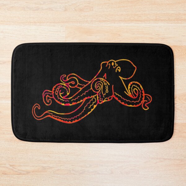 Item preview, Orange and Red Ombre Octopus designed and sold by HandsoffMyWorks.
