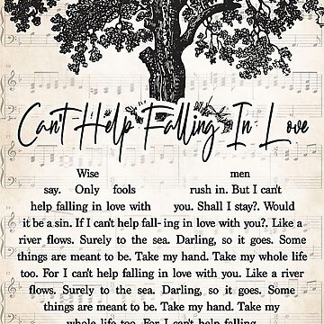 Artwork thumbnail, Elvis Presley - Can't Help Falling In Love Lyrics Lovers by MagicatcoArt