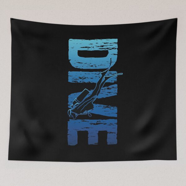Item preview, Dive - Vertical Text Scuba Diver designed and sold by TheInkElephant.