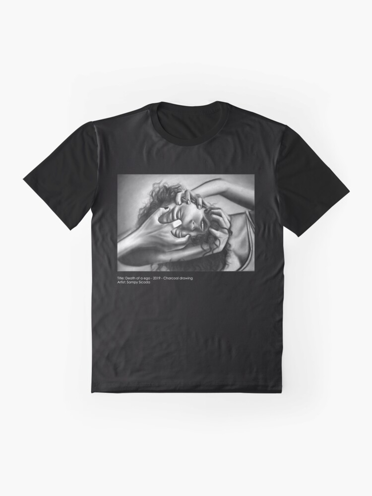 Alternate view of Death of an ego (Charcoal drawing) Graphic T-Shirt