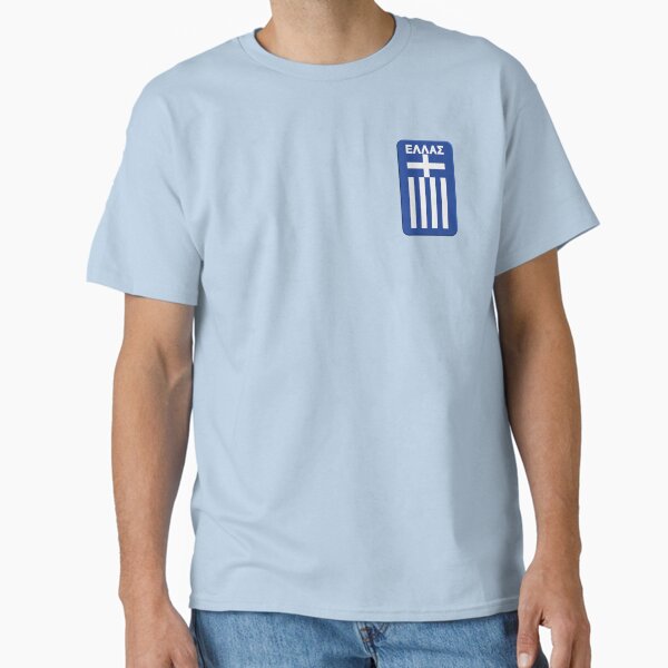 Item preview, Hellas (in Greek) - Greek Flag Crest Sports Emblem designed and sold by Happy Puppy Print On Demand.