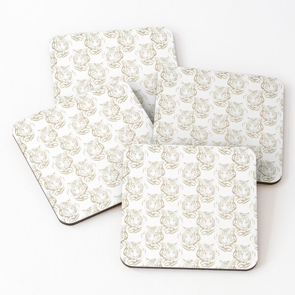 Item preview, Gold Tiger Print White Design designed and sold by NdesignTrend.