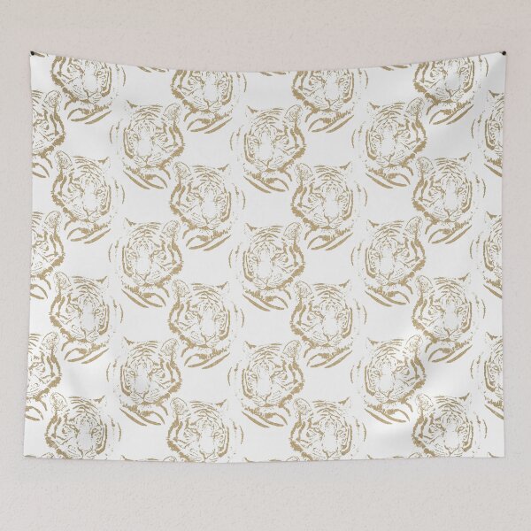 Item preview, Gold Tiger Print White Design designed and sold by NdesignTrend.