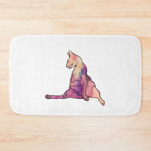 Item preview, Is there a draft in here - Sphynx Cat Art - Hairless Wrinkly Kitty Wearing a Shower Cap designed and sold by AnanasArt.