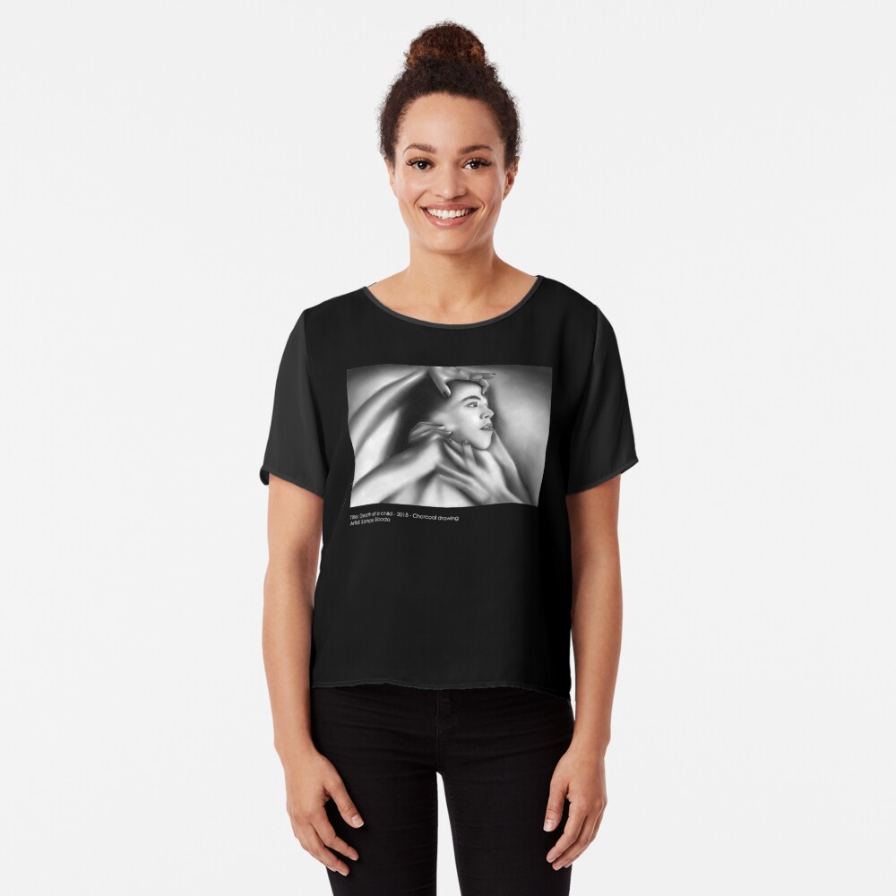 Death of a child (Charcoal drawing) Chiffon Top