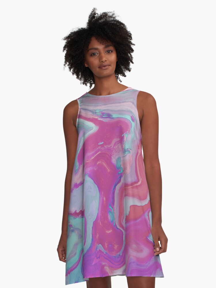 RIM.ARK Marble ink flowing dress 36