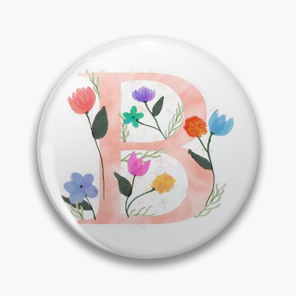 Item preview, B Watercolor Flowers designed and sold by Em0523.