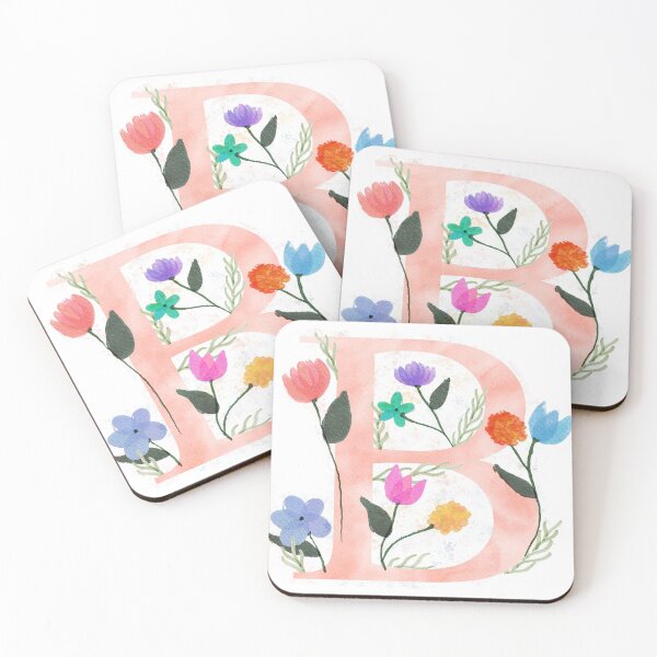 Item preview, B Watercolor Flowers designed and sold by Em0523.