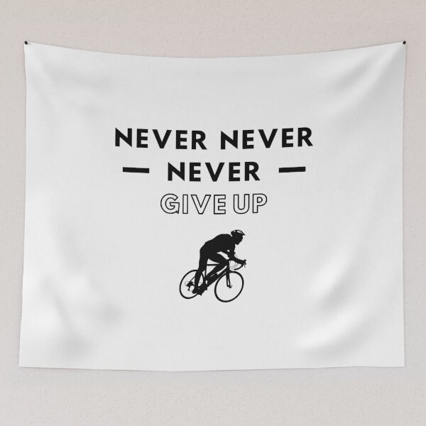 Item preview, Cycling: Never never never give up designed and sold by TheGreenGoat.