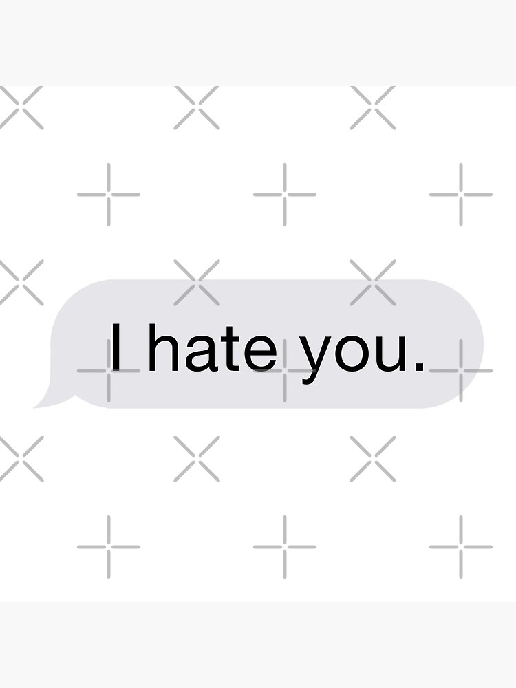 I Hate You Text Postcard By Hogies Redbubble